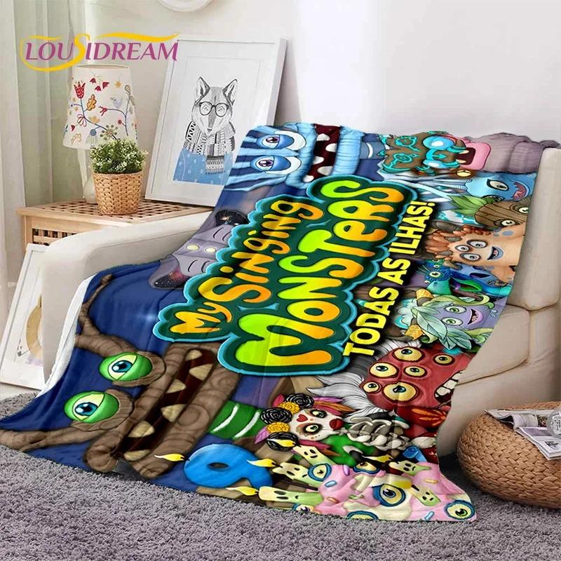 Game My Singing Monsters Cartoon Soft Flannel Blanket for Bed Bedroom Sofa Picnic ,Throw Blanket for Cover Outdoors Leisure Gift