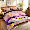 Majin Buu Pattern Bedding Quilt Set Quilt Cover Pillowcase Home Birthday Gift(1 * duvet cover + 2 * pillowcase, without core)