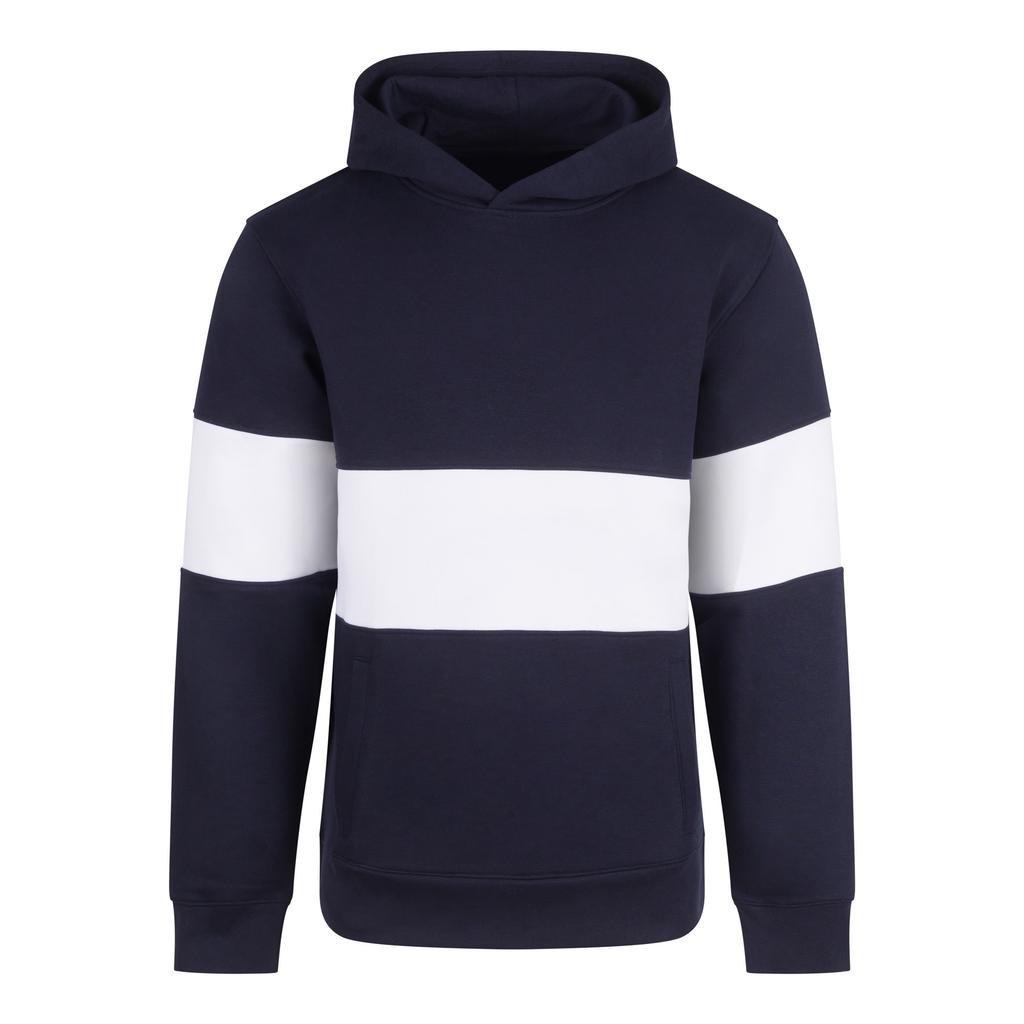 Front Row Mens Heavyweight Panelled Hoodie