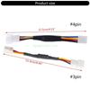 24TE Upgrades PC Case Fan  Speed Reduction Quiet  Adapters  Resistors Cable Quiet Mode Simple Installation for PC Fan 