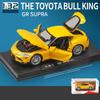 1/32 Scale Toyota GR SUPRA Sports Diecast Car Model Toy, Pull Back Toy Vehicle with Sound and Light for Kids Toddler Boys Girls Gift Collection