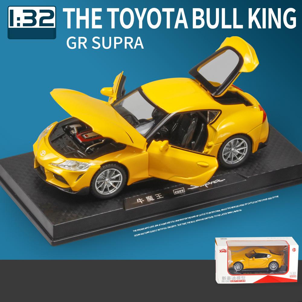 1/32 Scale Toyota GR SUPRA Sports Diecast Car Model Toy, Pull Back Toy Vehicle with Sound and Light for Kids Toddler Boys Girls Gift Collection