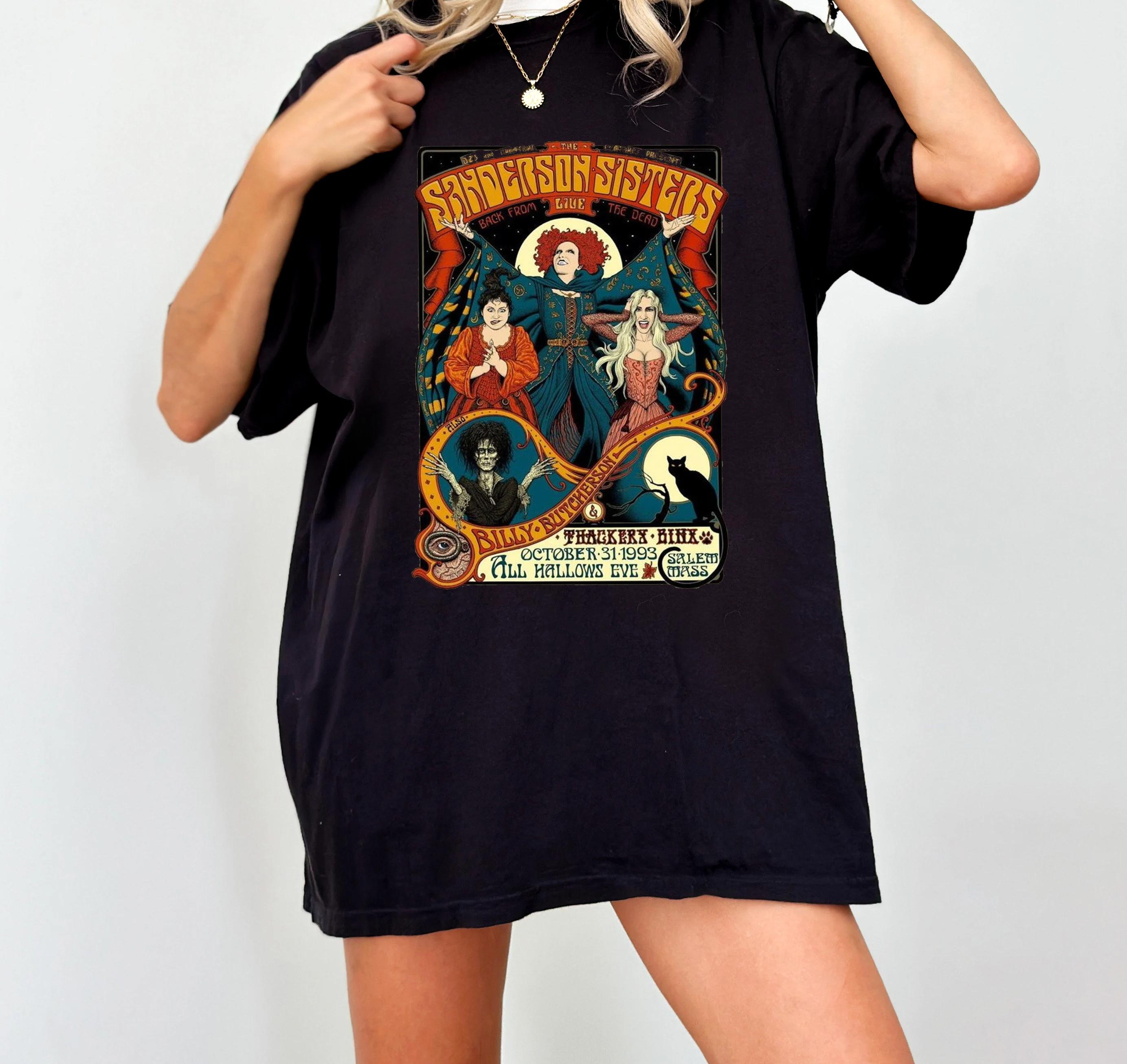 Hocus Pocus Sanderson Sisters Horror Movie Shirt Its Just A Bunch Of Hocus Pocus Shirt S