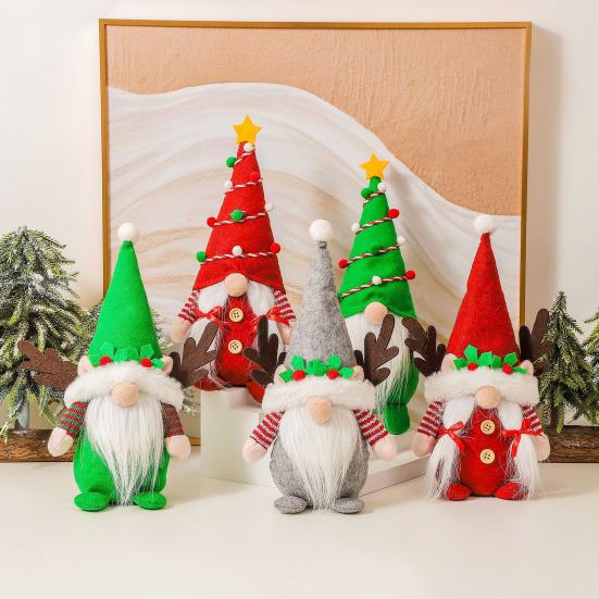 Christmas Faceless Gnome Dolls Nordic Style Forest Ornaments Festive Party Props for Window Display & Home Decor