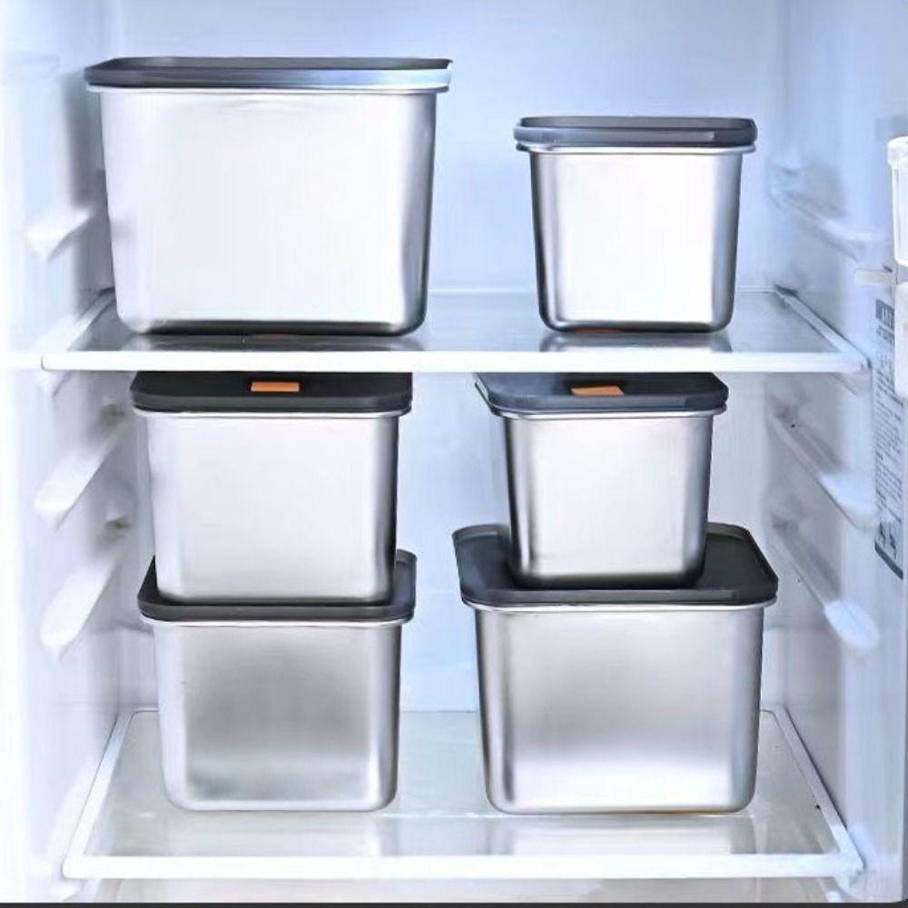 Leak-proof Food Storage Box Stainless Steel Lunch Box Fresh-keeping Box  Picnic