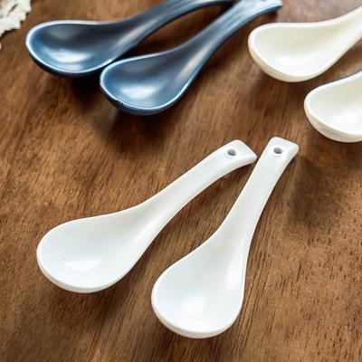 Haushalt Einfarbige Keramiklöffel Löffel Praktisches Tafelgeschirr Löffel Esslöffel Trinklöffel Restaurantlöffel Kleiner Löffel