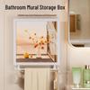 Foldable Wall-Mounted Bathroom Mural Storage Cabinet - No-Drill Shelf for Clothes