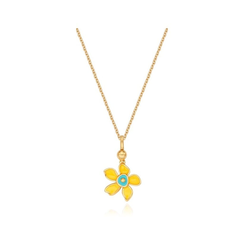 Tirrlirr Petal Pendant Yellow Necklace Tnsbrg11789M-Y