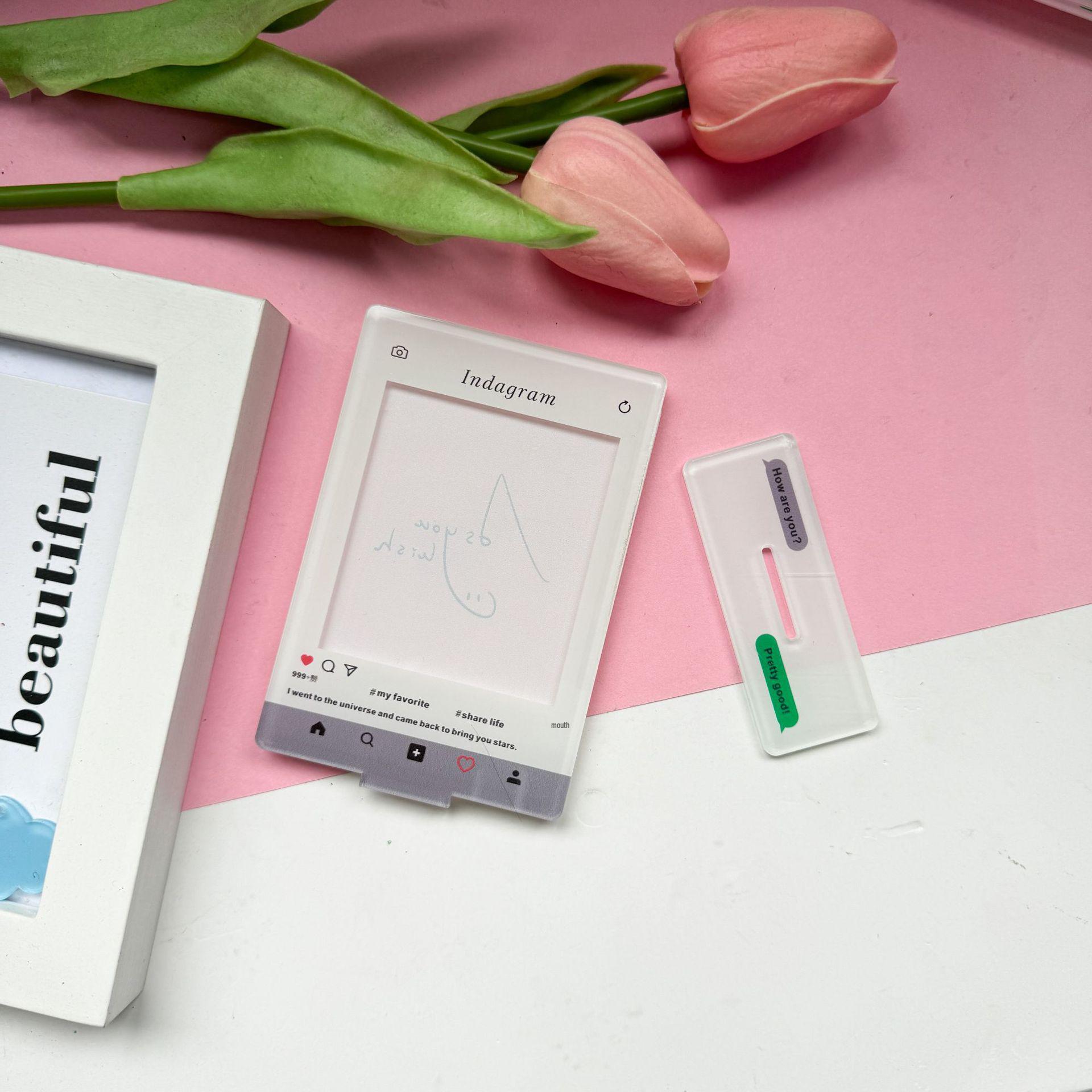 3-Inch Creative Acrylic Card Display Photo Frame for Polaroids