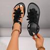 Damen Sommer Bohemian Floral Elastische Slip-On Flache Strand Zehentrenner Sandalen, Lässige Komfort Schuhe, In Großen Größen Erhältlich.