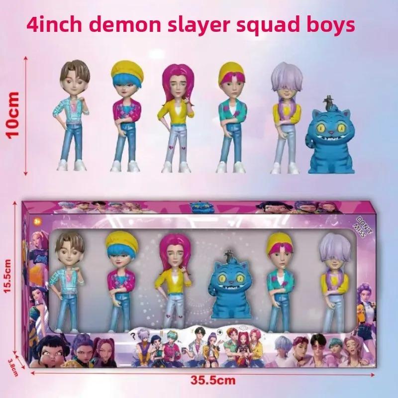 2026 Hot Kpop Devil Hunter Rumi Zoe Mira Anime Polyvinyl Chloride Character Collection Desktop Trinkets Childrens New Year Gift