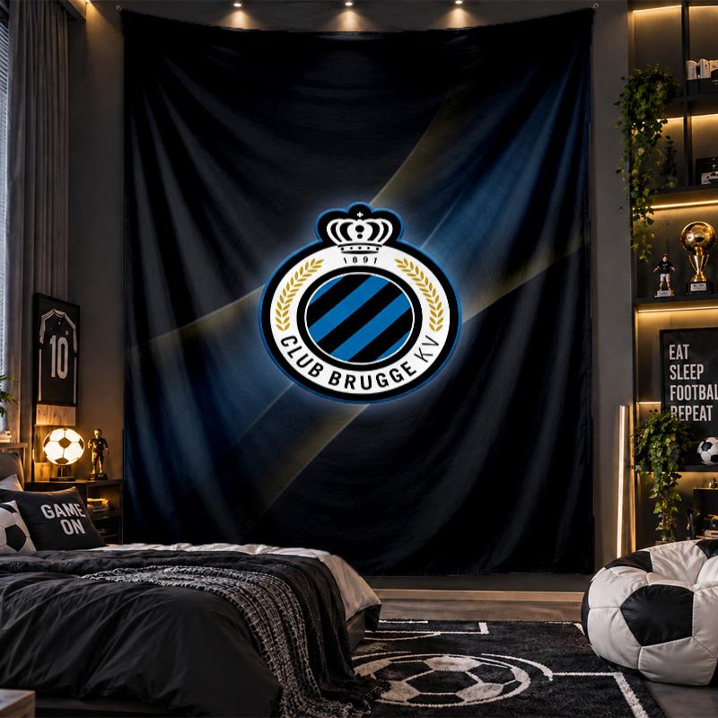 Wall Hanging Tapestry Club Brugge FC Print Cloth for Living Room Bedroom Home Decor