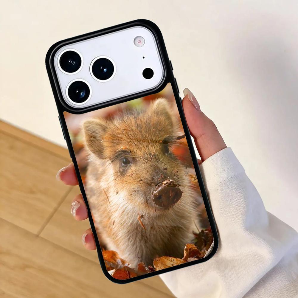Animal Wild Boar Mobile Phone Case for IPhone 17 AIR 16pro Max 15 14 13 12 11 Bumper Cover