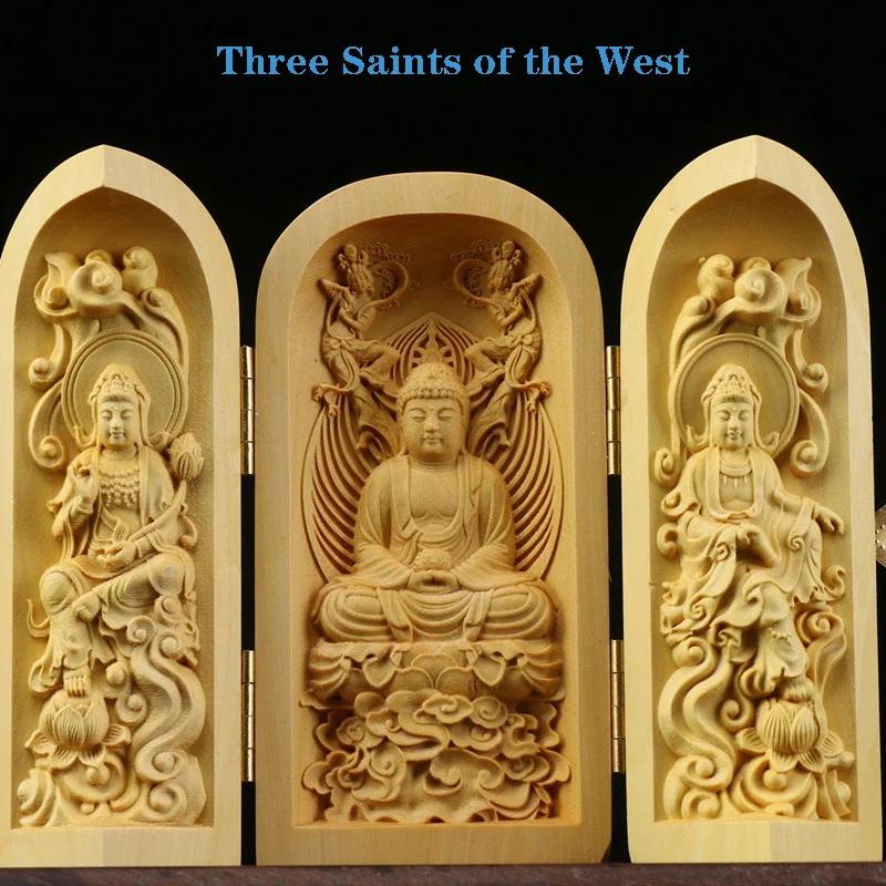 Boxwood Beautiful Hand-Carved Wooden Statue of the Thousand-Armed Guanyin Bodhisattva