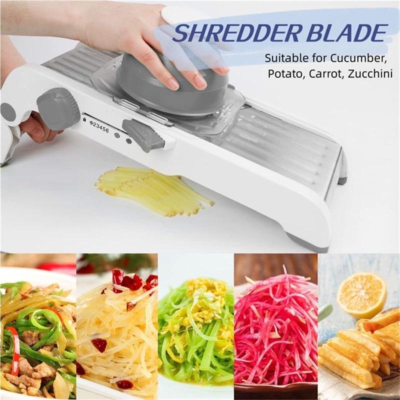 LMETJMA 18 in 1 Adjustable Mandoline Vegetable Slicer Stainless Steel Vegetable Slicer Julienne Slicer for Potato Onion JT214