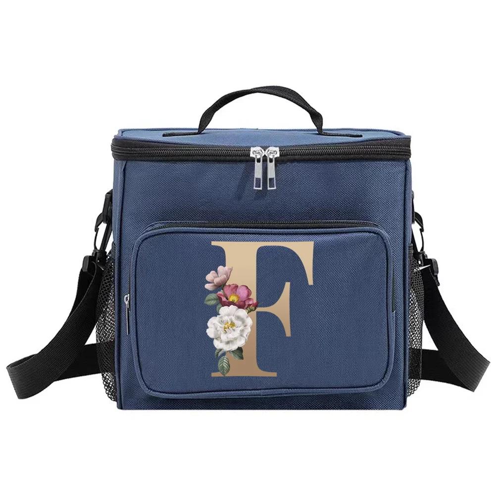 Lunch Bag Insulated Bags Cooler Box Thermal Organizer Handbag Camping Shoulder Storage Lunchbag for Men and Women Gold Series