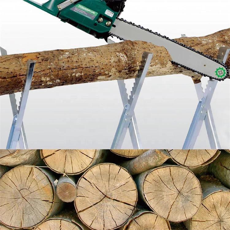 Metal trestle stand for cutting wood, adjustable trestle, 120 kg, steel