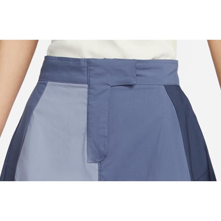 New Nike Sportswear Collection Embroidered Mid-Length Skirt Blue DX2576-493