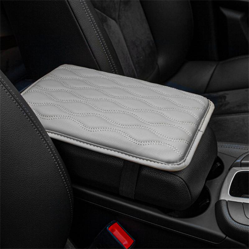 Car Armrest Box Pad Leather Waterproof Center Console Arm Rest Cushion Pads  Cover For SUV/Truck/Vehicle Car Accessories