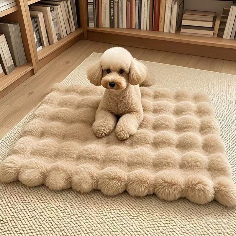 Soft Plush Pet Bed Mat Anti‑Slip Dog Cat Sleeping Cushion Washable Warm Pet Pad for Small Medium Large Dogs Cats Indoor Home Use