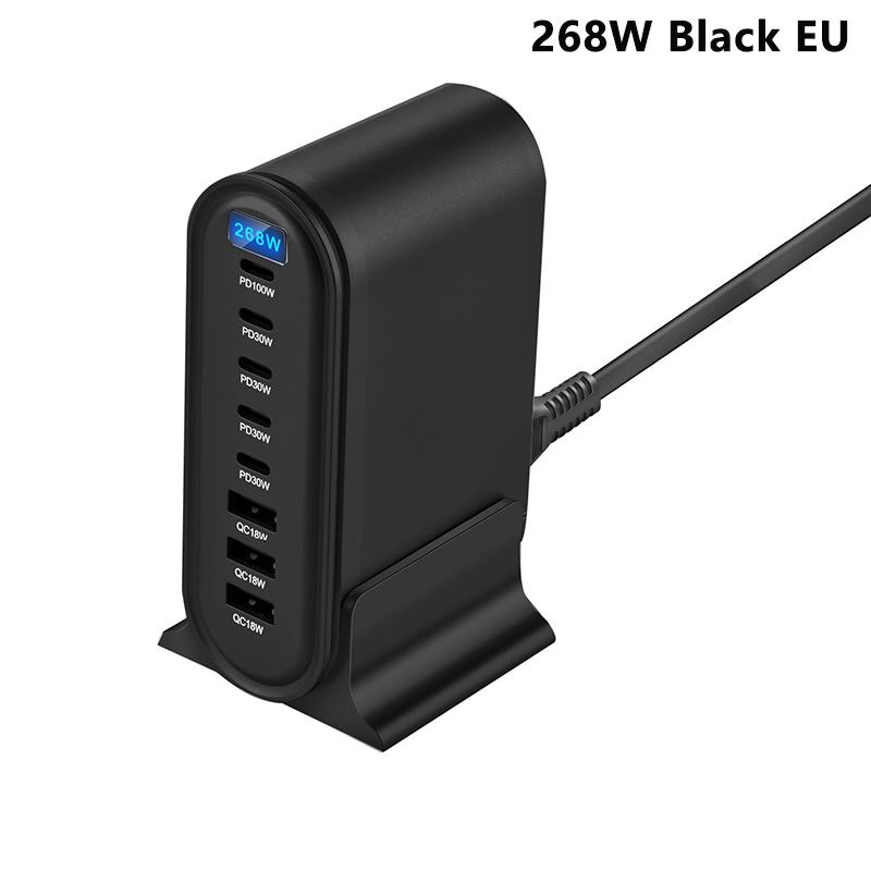 600W Gan Charger Hub Multi Ports Qc Pd Usb Type C Fast Charging Station Adapter For Iphone 16/15 Ipad Macbook Laptop Tablet