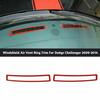 Exterior Front Windshield Air Vent Trim Cover For 2009-2014 Dodge Challenger Red