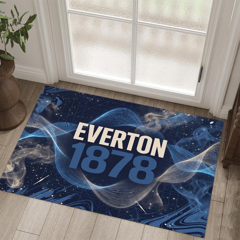 Everton Football Design Crystal Velvet Carpet Cozy Non?Slip Printed Rug For Bedroom Living Room Entrance