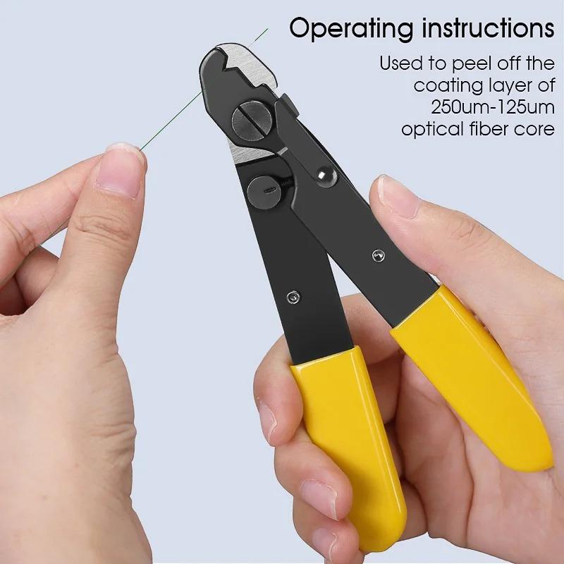 Single Hole Fiber Optic Cable Stripper Clamp Fiber Stripping Pliers Wire Stripper