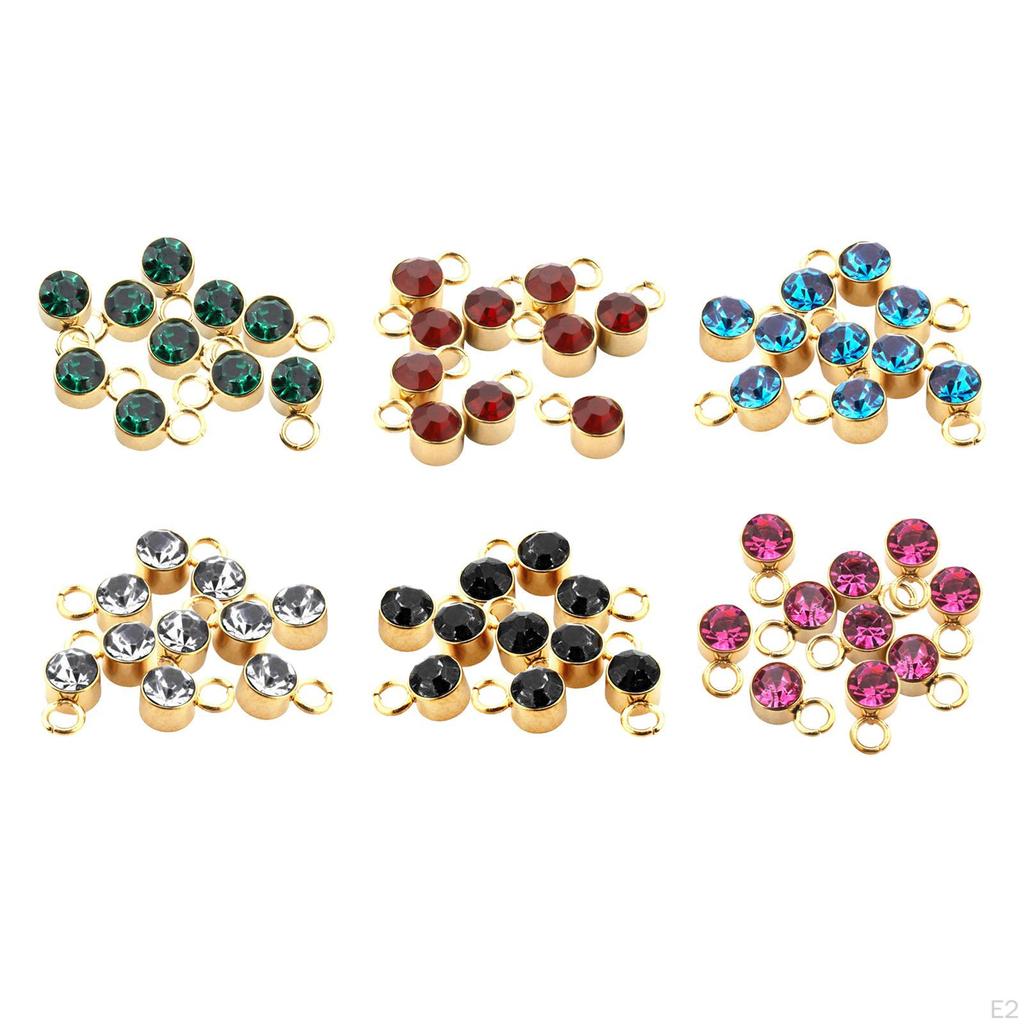 10 Stücke Kristall Charms DIY Runde Stecker Tropfen Perle Handgemachte Strass Anhänger für Halskette