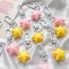 Acrylic Phone Pendant Chubby Color Five-Pointed Star Y2k Girl Heart Phone Buckle Niche Keychain Handmade Beads Trinket