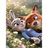 Disney 5D DIY Diamond Painting Zootopia Illustration Cartoon Full Diamond Mosaic Art Wall Decoration Set