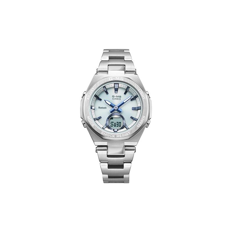 

Casio CASIOBABY-G Series Solar Fashion Sports Dual Display Bluetooth Connection Solar Quartz Movement Stainless Steel Strap MSG-B100D-2APR-person синій