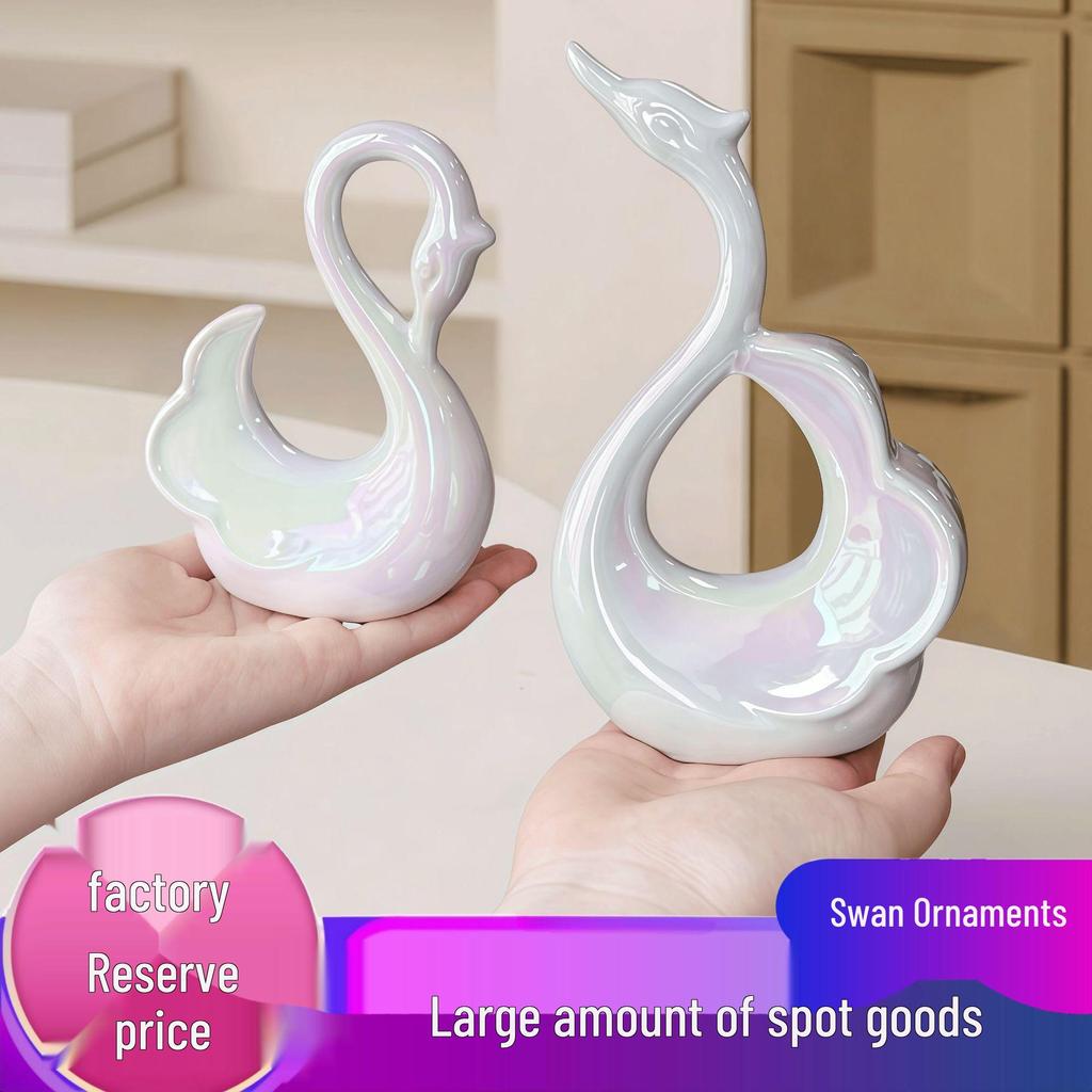 Figuritas de Cisne de Lujo: Decoración Elegante para Entrada, Sala de Estar o Armario