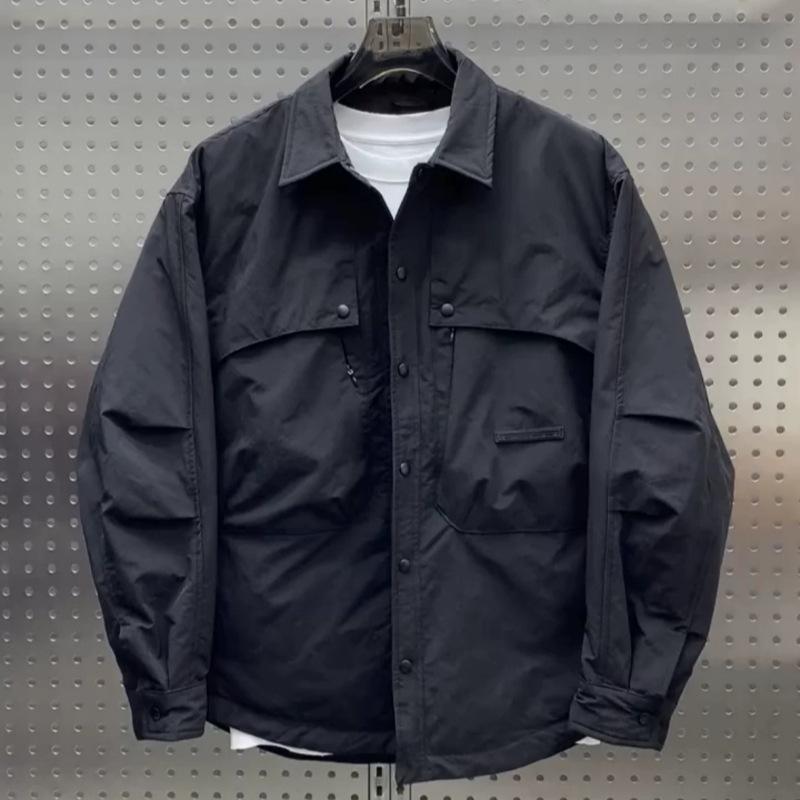 

Осень новая теплая куртка с хлопковым наполнителем в стиле милитари мужская модная брендовая свободная универсальная холодостойкая утолщенная куртка с наполнителем 3XL