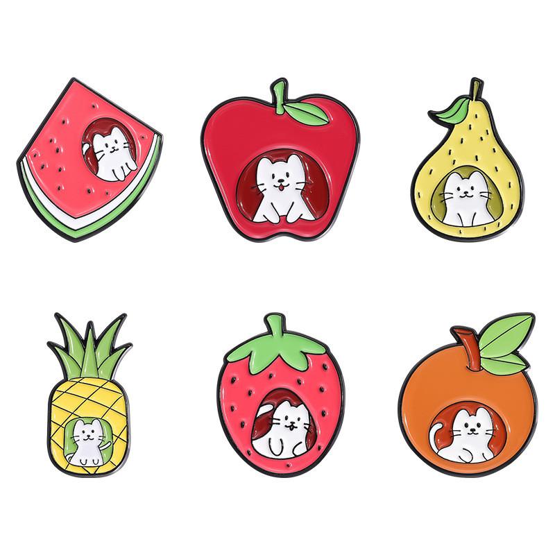Premium Cartoon Quality Fruit Themed Brooches With Creative Designs For Men Women And