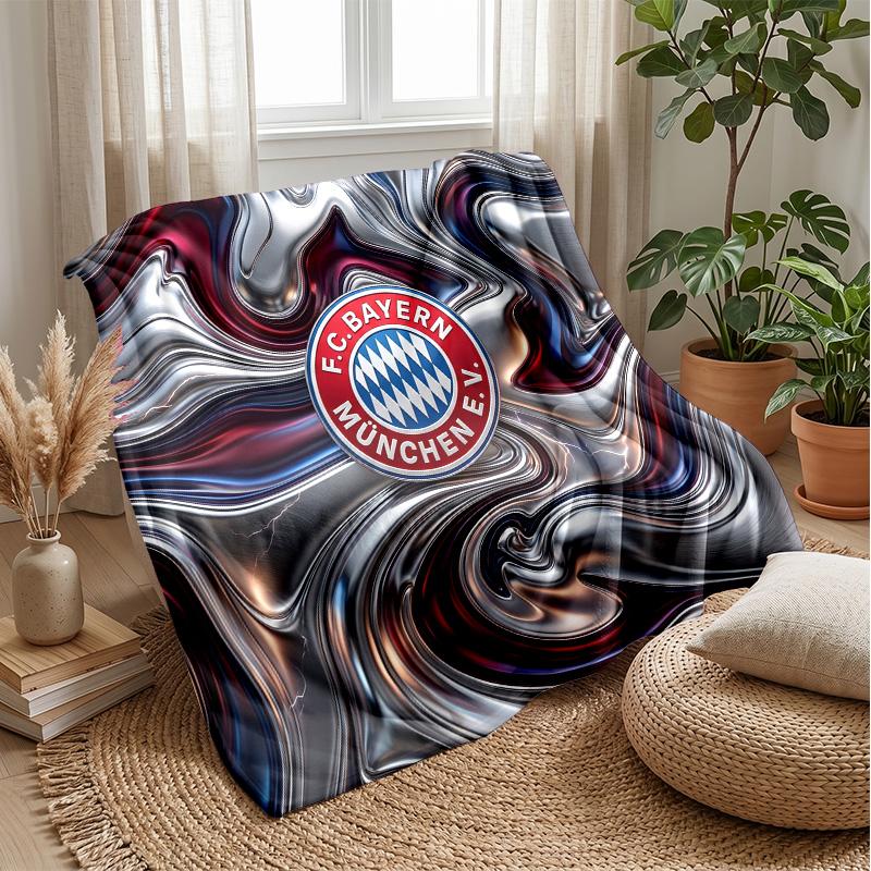 Bayern Munich Theme Blanket Soft Flannel Blanket Plush Throw Blanket Cozy Sofa Bed Blanket for Home Decor