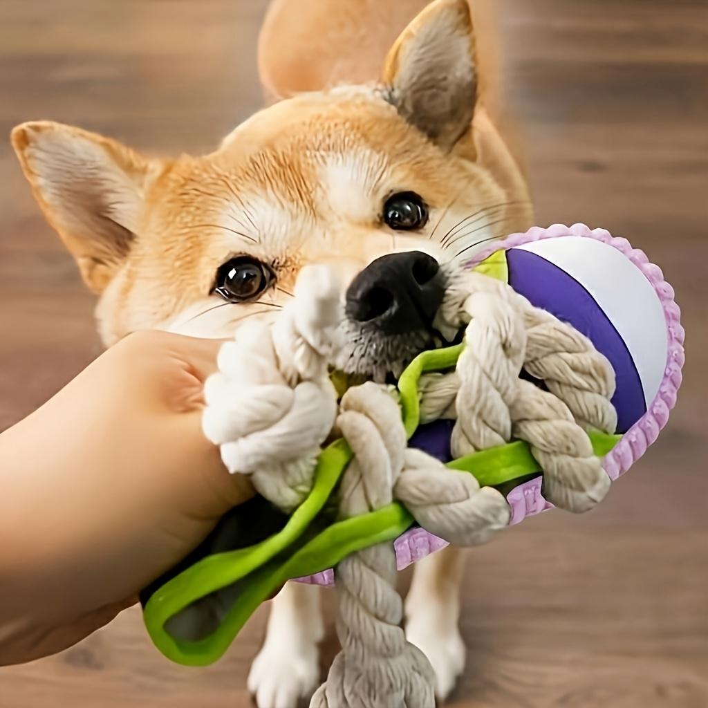 Slipper Shaped Dog Rope Knot Chew Toy Teeth Cleaning Molar Toy For Small Medium Dogs фиолетовый