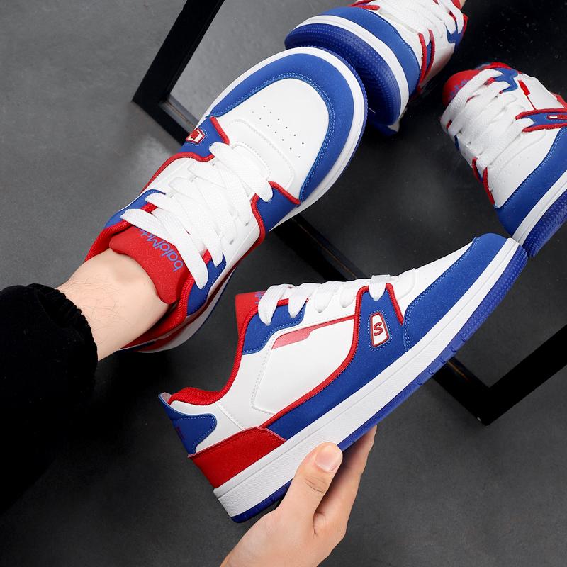 New Men's Classic Four Seasons Fashion Low Top Thick Sole Skateboarding Shoes Comfortable Soft Sole Basketball Sneakers