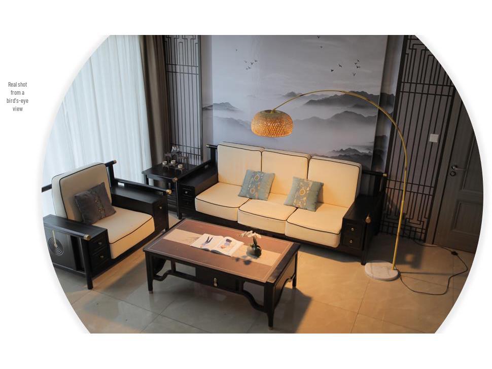 Wabi-Sabi Retro Zen Floor Lamp for Living Room, Study, or Bedroom