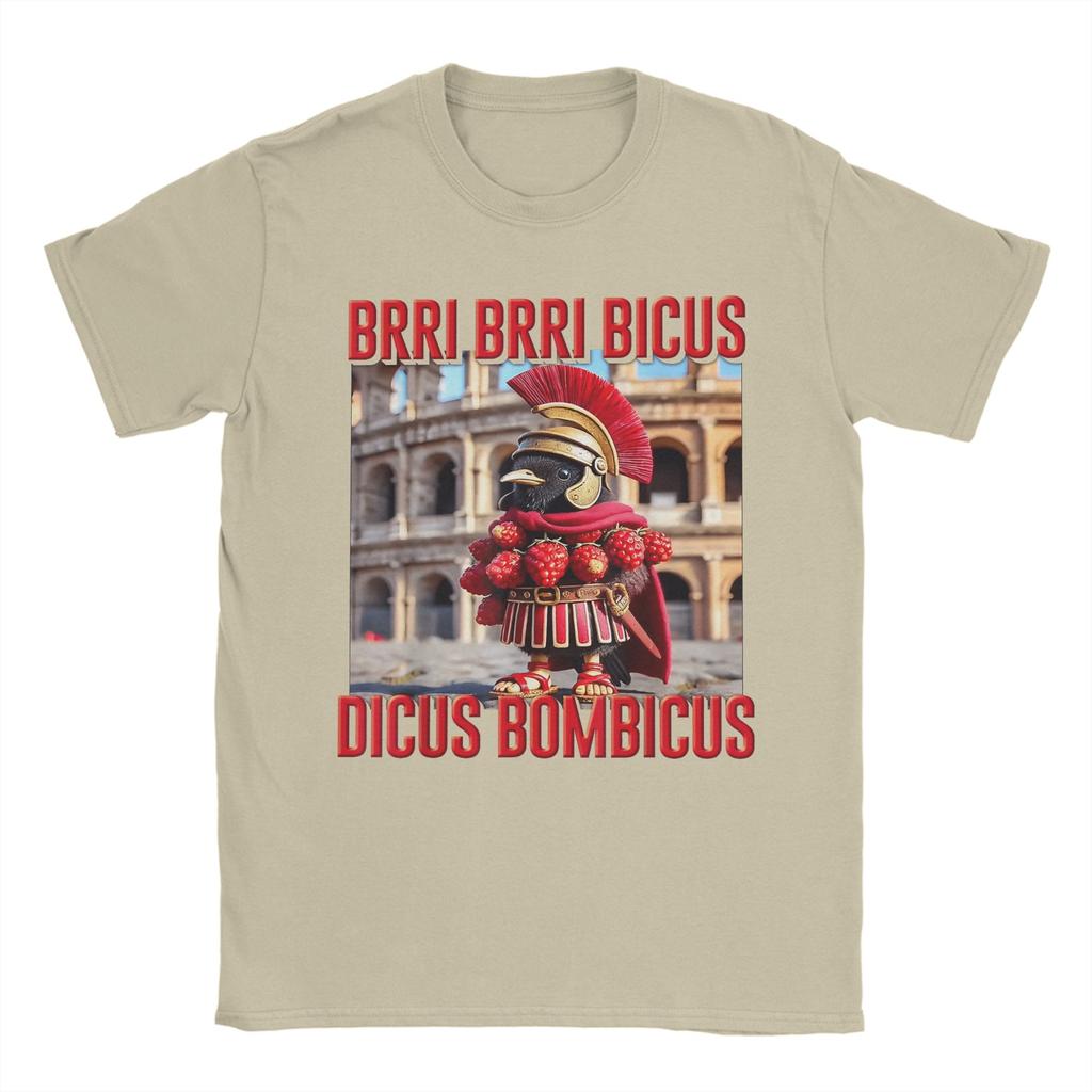 Bri Bri Bicus Dicus  Italian Brainrot Meme T-Shirt for Men  Novelty Cotton Tees O Neck Short Sleeve T Shirts Graphic Tops