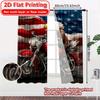 2D FLAT PRINTING 2pcs Curtains (Without Rod) American Eagle On Motorcycle Valentine Is Day Festival Popular Curtains&Drapes