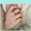 Dreamy Rainbow Colored Zircon Copper Adjustable Open Ring For Women Stylish Design 2023