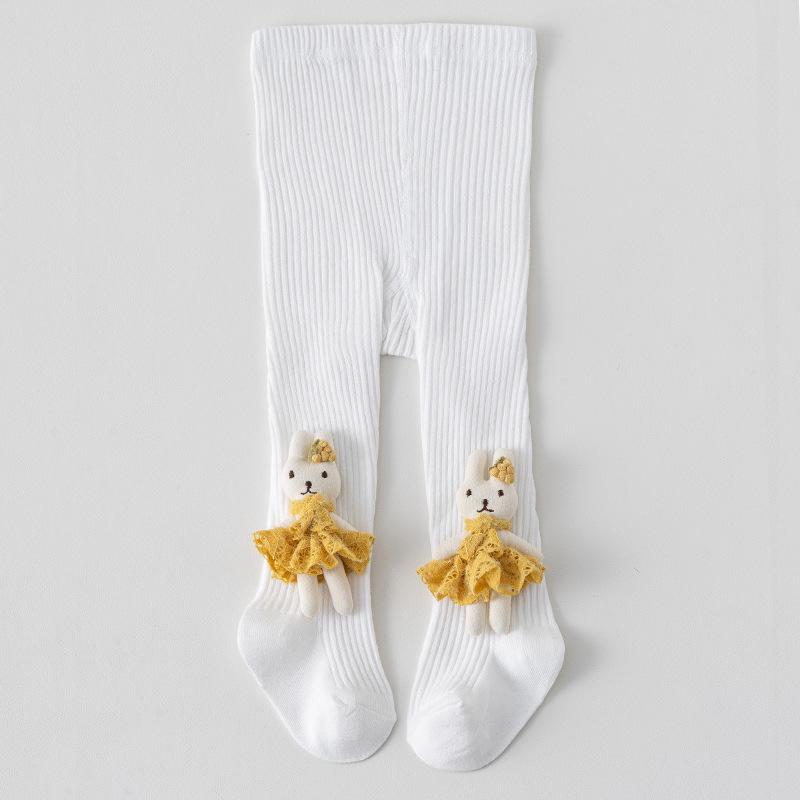 New Spring/Autumn Girls' Tights: Baby Base Layer Pants & One-Piece Combed Cotton Socks