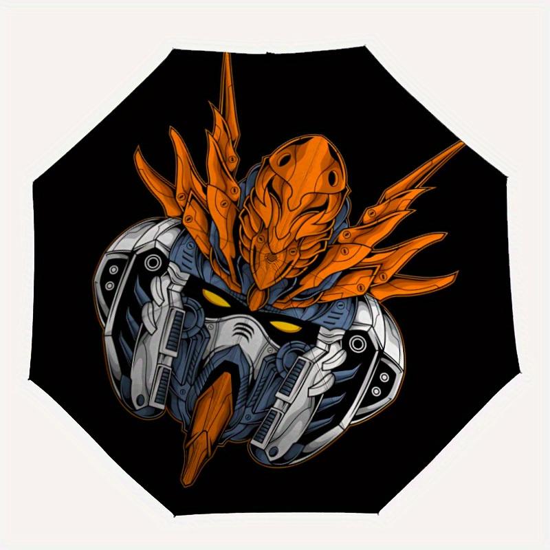 

1pc Cybernetic Armor Automatic Umbrella | Portable Foldable 8-Rib Manual Open, Casual Accessory, Durable Canopy yy250825047