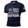 Men's Short Sleeve Polo Shirt 1776 2026 We The 250 Years Print Classic Fit Button Down Collar Top