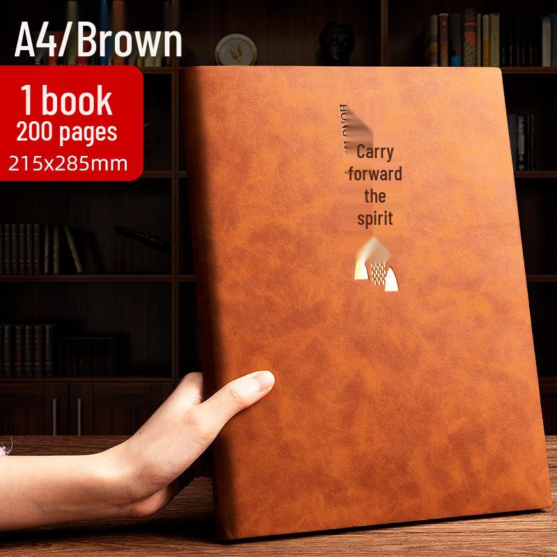 A4 Large Notebook with Custom Logo - 2026 Business Meeting Minutes Diary