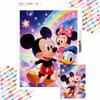 Diamond Painting Kit Full Diamond Round Mickey Minnie Donald Home Decor Craft Gift