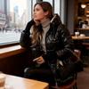 2025 European Women's Mid-Length Hooded Winter Cotton Coat