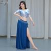 Oriental Mesh Print Belly Dance Performance Dress Set for Women