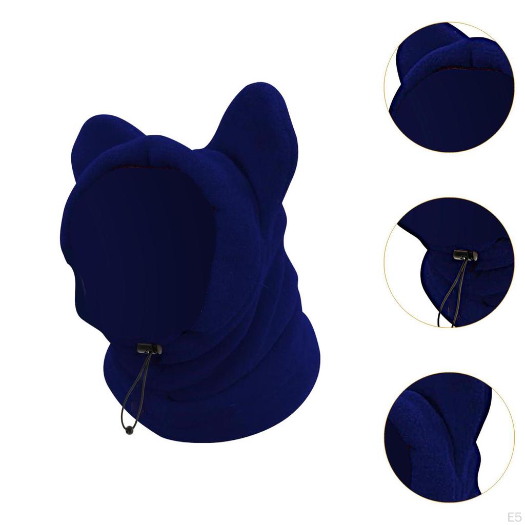 Hundeohrenschütze Mütze, Warme Hoodie Kopfbedeckung Weiche Wickel Winddicht Leise Abdeckung Fleece für